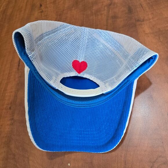 NEW Boys Lie Truly Corduroy Mesh Back Heart Embroidered A-Frame Trucker Hat OS main image 8